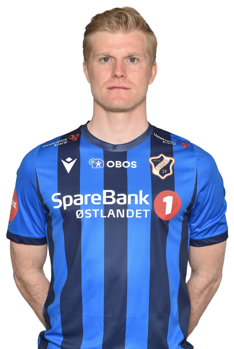 Emil Jonassen i Stabæks nye hjemmedrakt.&nbsp;