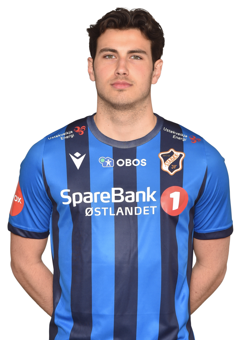 Nicolas Pignatel Jenssen i Stabæks nye hjemmedrakt.