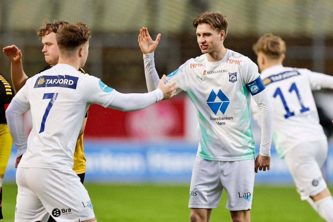 Oscar Solnørdal før kvalifisering til 1. Divisjon mellom Moss og Brattvåg// Foto: Christoffer Andersen / NTB